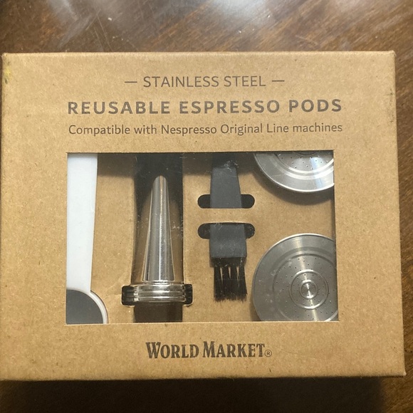 Cost Plus World Market Silver Espresso Pods Set - Picture 2 of 2